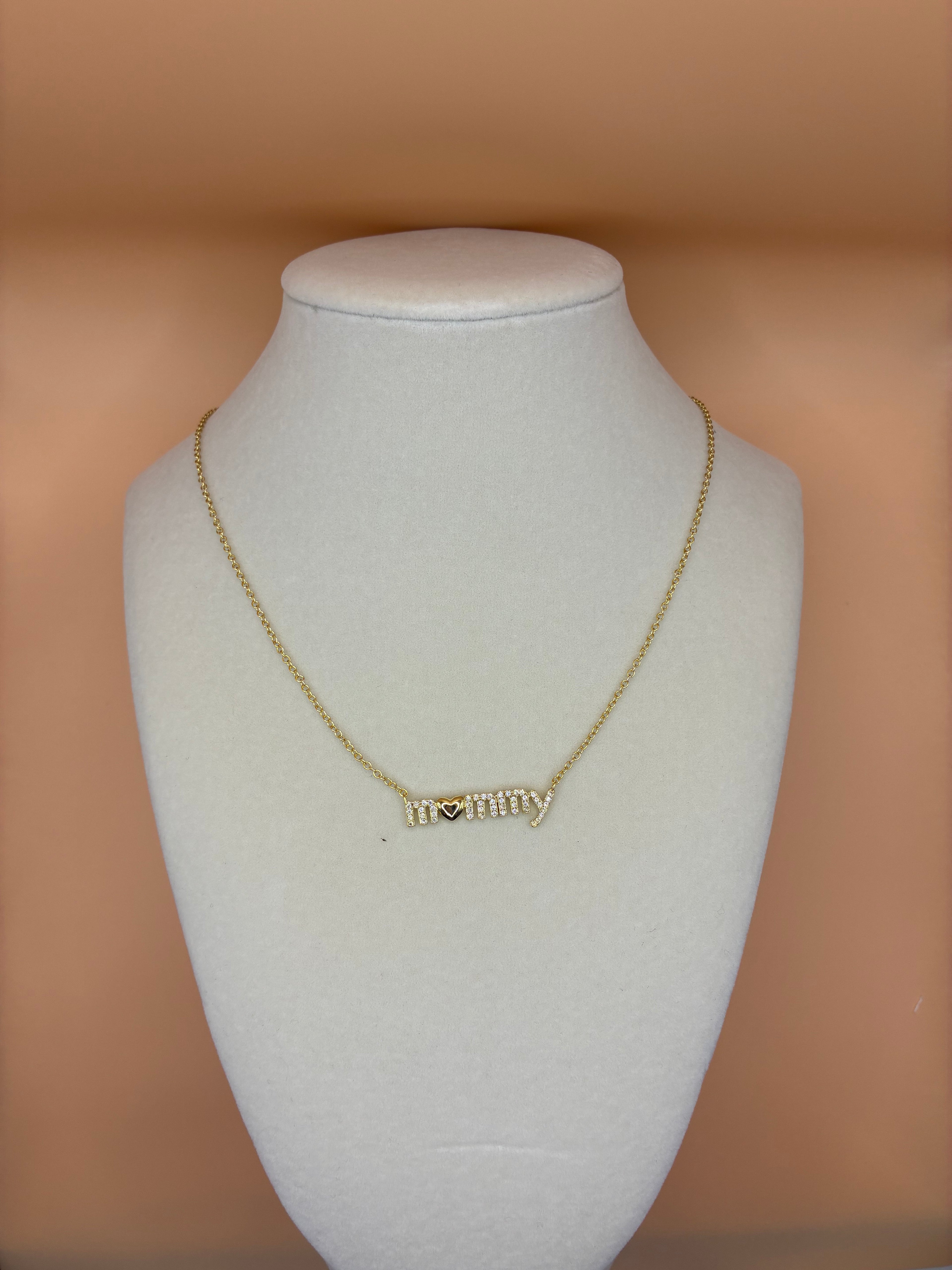 Mommy gold necklace