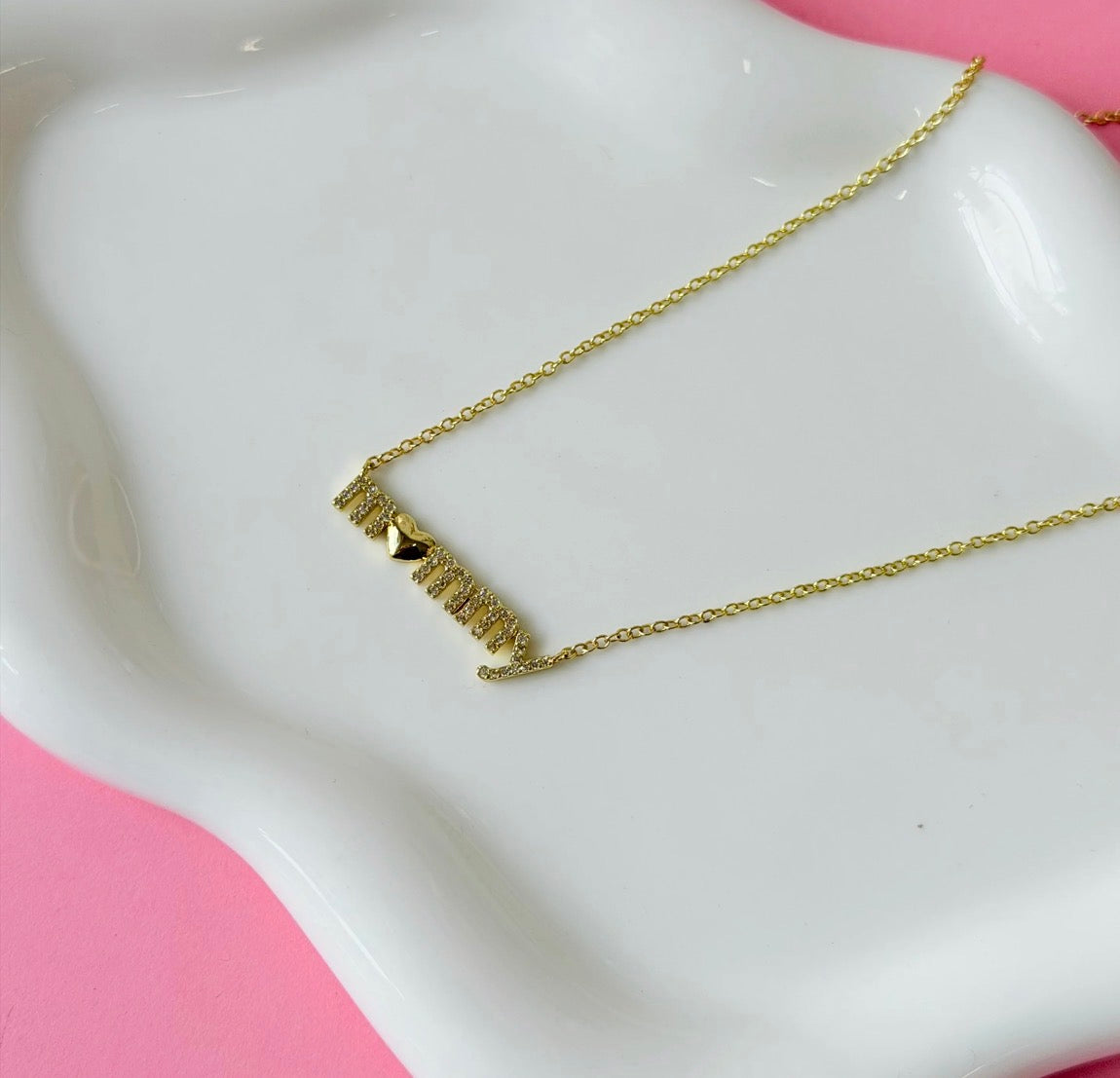 Mommy gold necklace