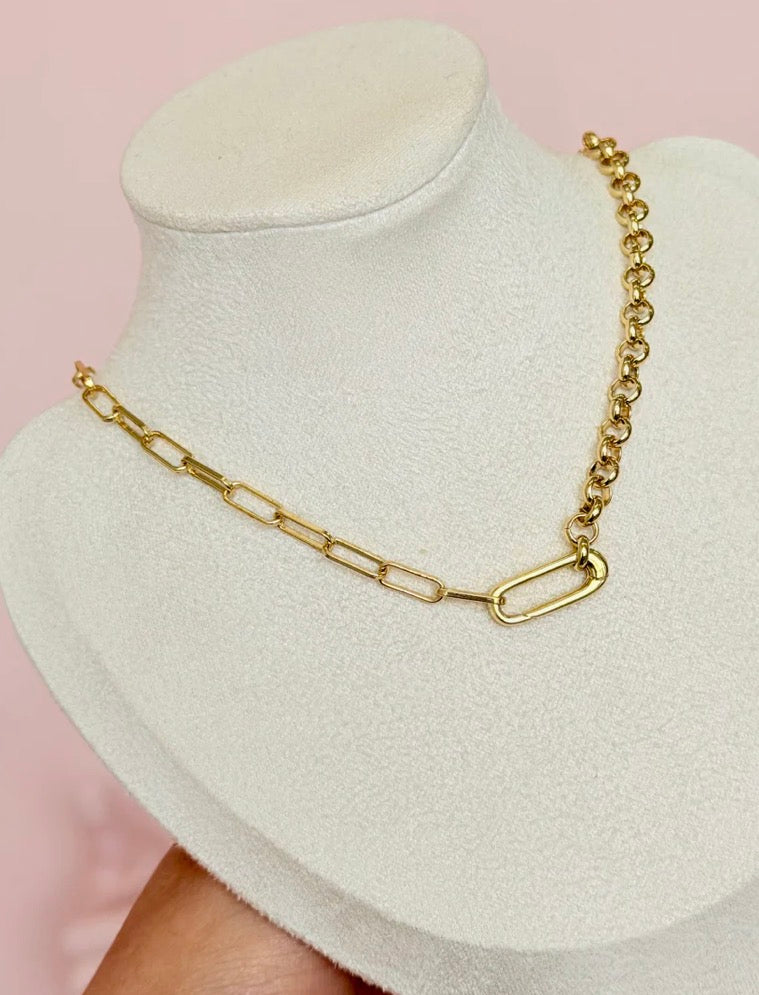 Paperclip and Rolo necklace
