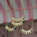 Mama Pink Diamond gold necklace