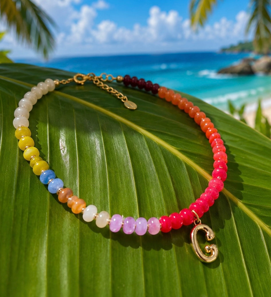 Summer rainbow candy necklace