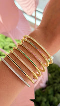 Beaded zirconia bracelet
