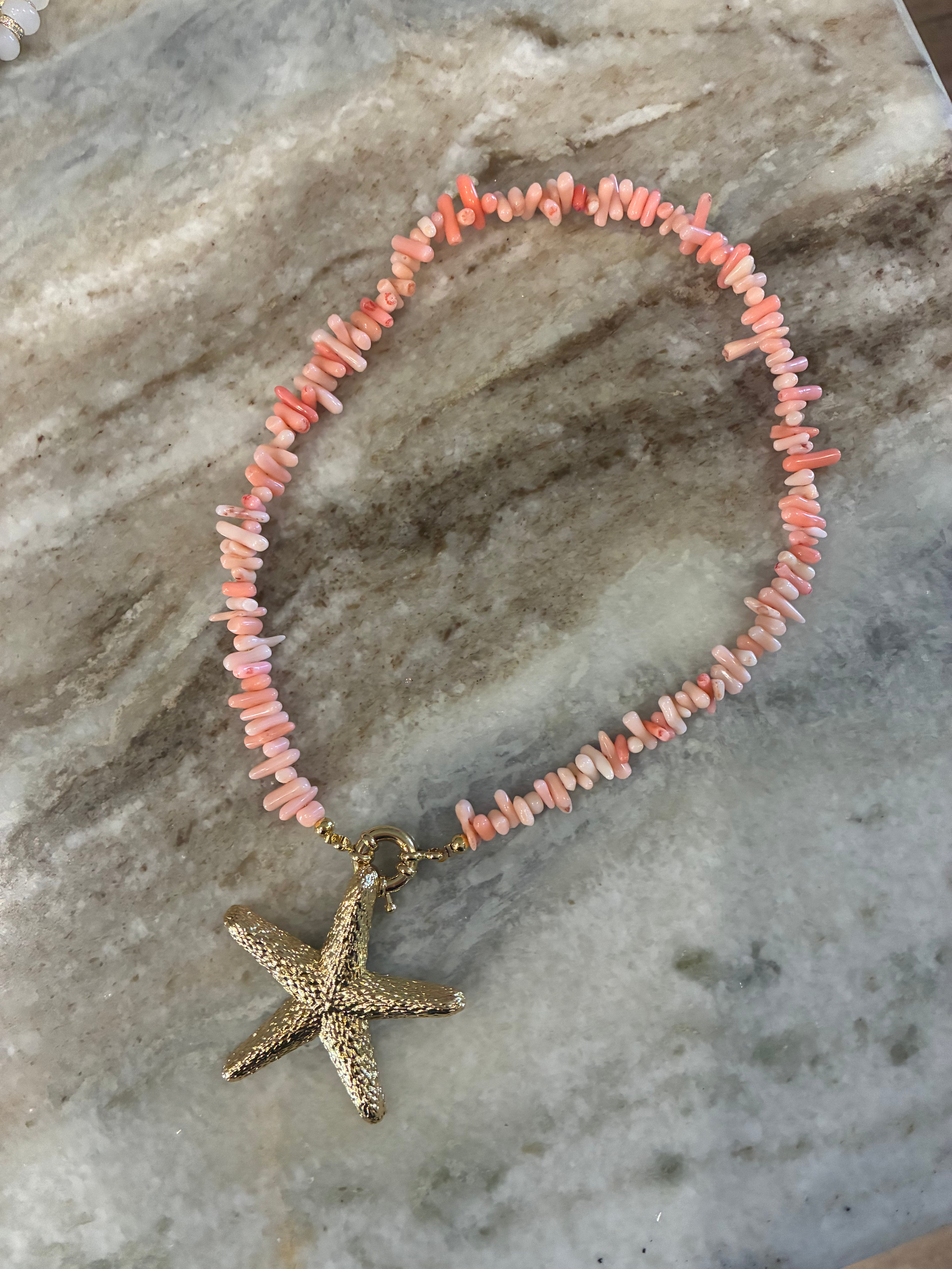Starfish Coral Shell necklace